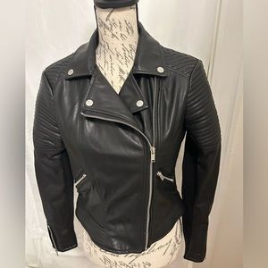 EUC Bar III Faux Leather Jacket. Beautiful stitching makes this jacket! Sz S